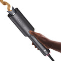 TYMO Automatic Rotating Curling Iron - TYMO CURLPRO Beach Waves Curling Wand, Portable Hair Curler, 500 Million Ionic, Dual Voltage & Lightweight for Travel, Ceramic Coating, 1 1/4 Inch, Metallic Gray