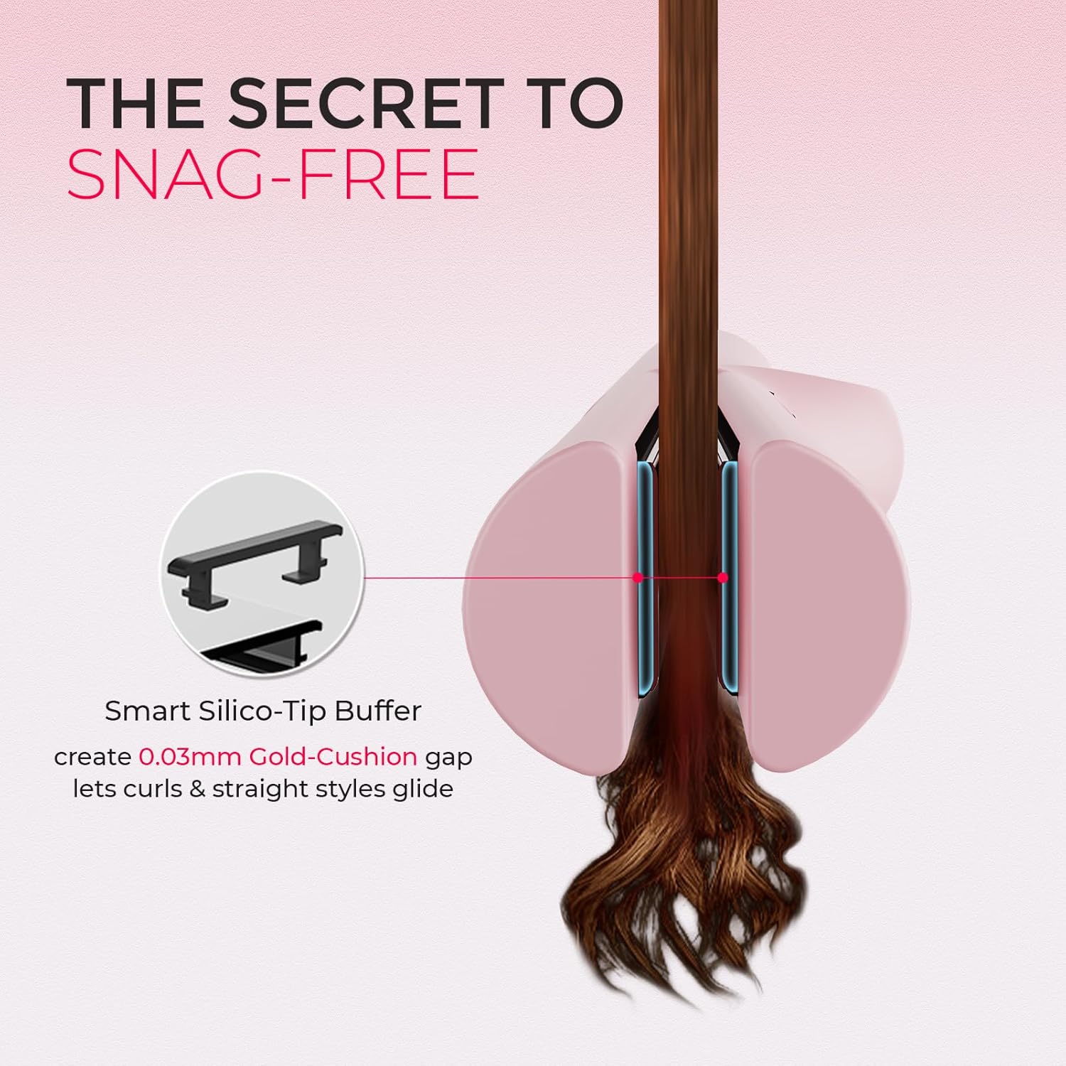 TYMO Airflow 2.0 - Plancha rizadora de pelo 2 en 1, rizador de pelo 2 en 1, varita rizadora de 1.25 pulgadas para cabello largo y corto, doble voltaje para viajes, 54 millones de iones iónicos, antienredos, 5 temperaturas, color rosa